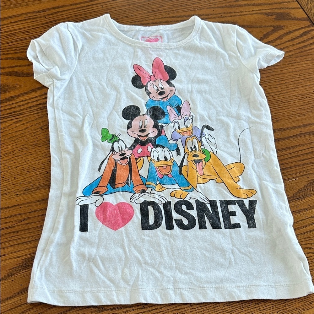 Disney Kids White T-Shirt with Mickey and Friends